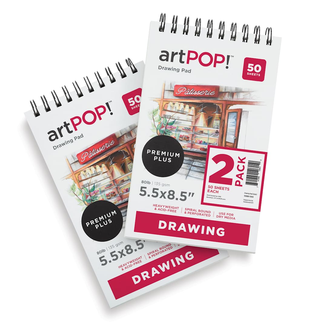 Open in modal - artPOP! Drawing Pads - 5-1/2" x 8-1/2", Pkg of 2