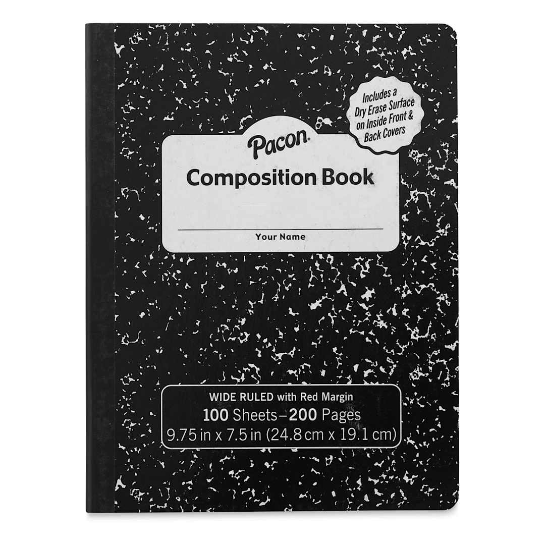 Open in modal - Pacon Composition Book with Dry Erase Surface - 3/8" Rule (front cover)