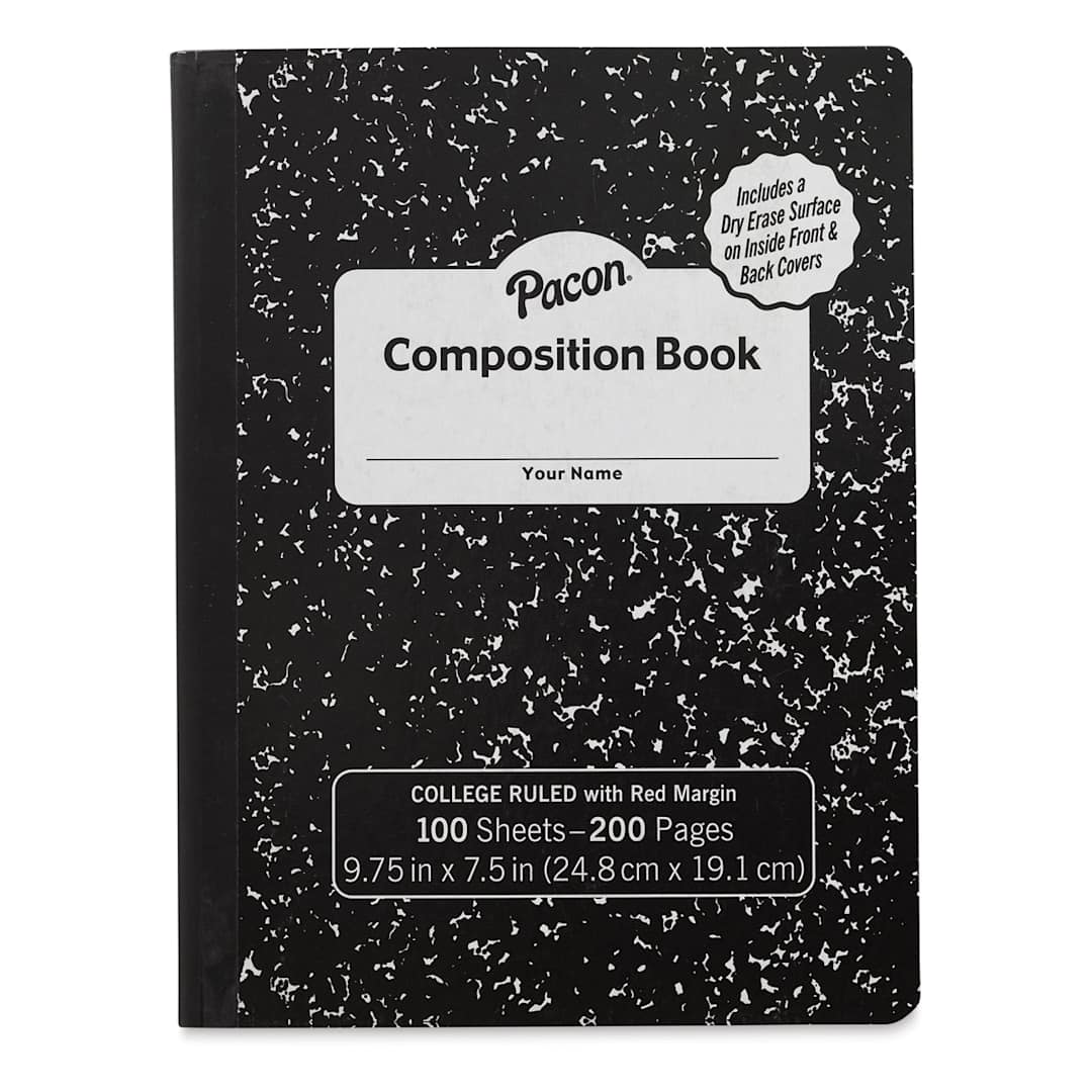 Open in modal - Pacon Composition Book with Dry Erase Surface - 9/32" Rule (front cover)