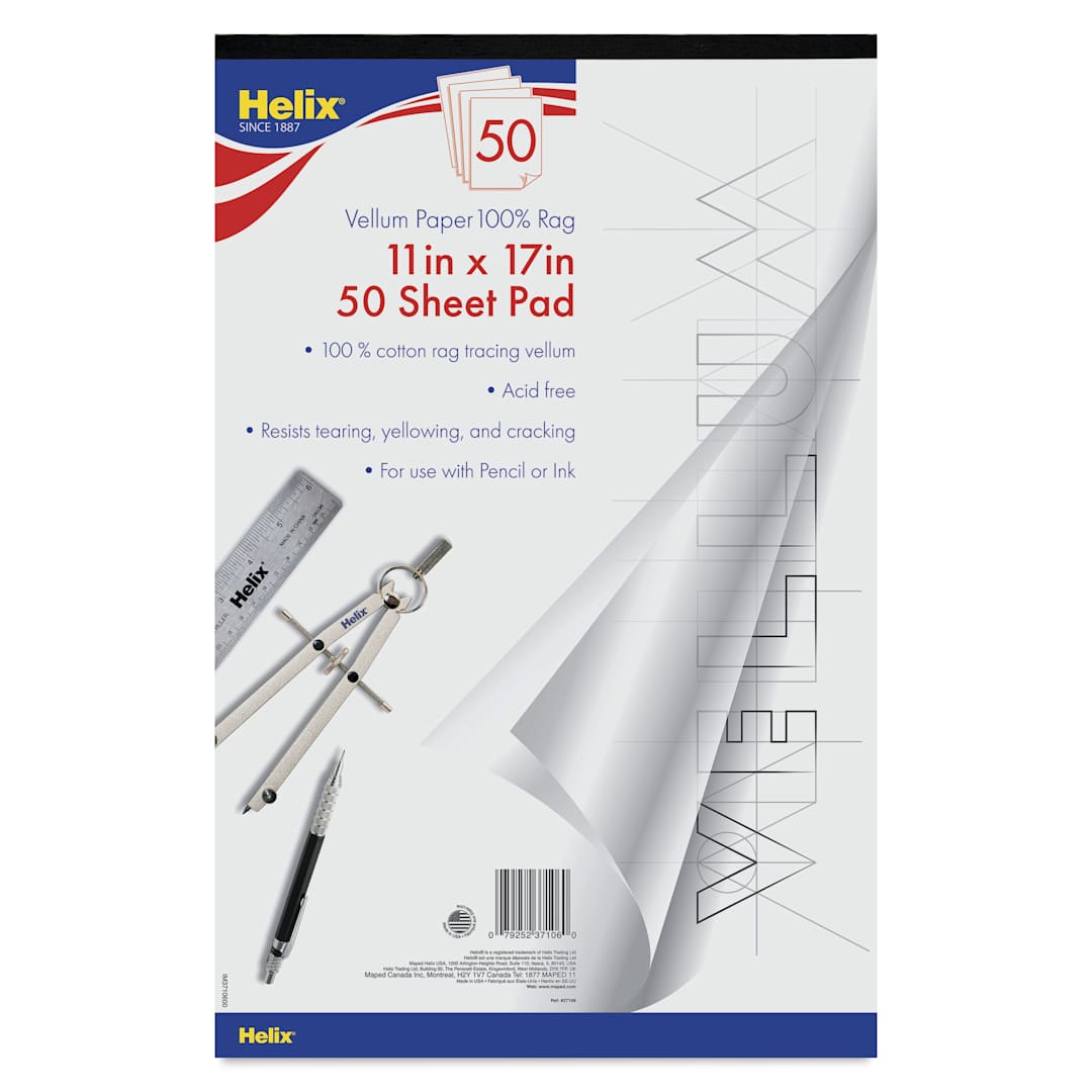 Open in modal - Helix Vellum Paper Pad - 11" x 17", front