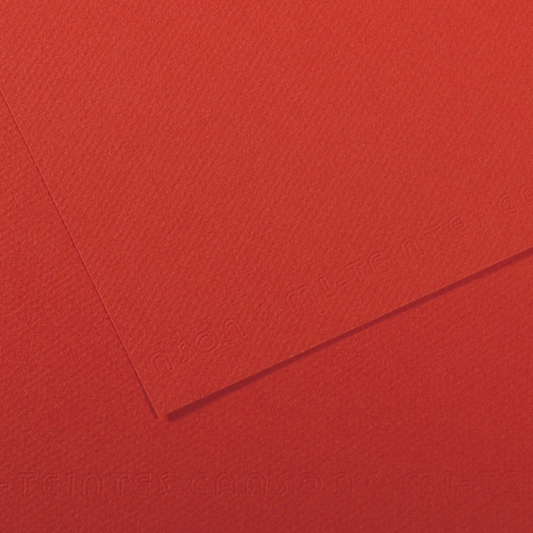 Open in modal - Canson Mi-Teintes Drawing Paper - 19" x 25", Poppy, Single Sheet
