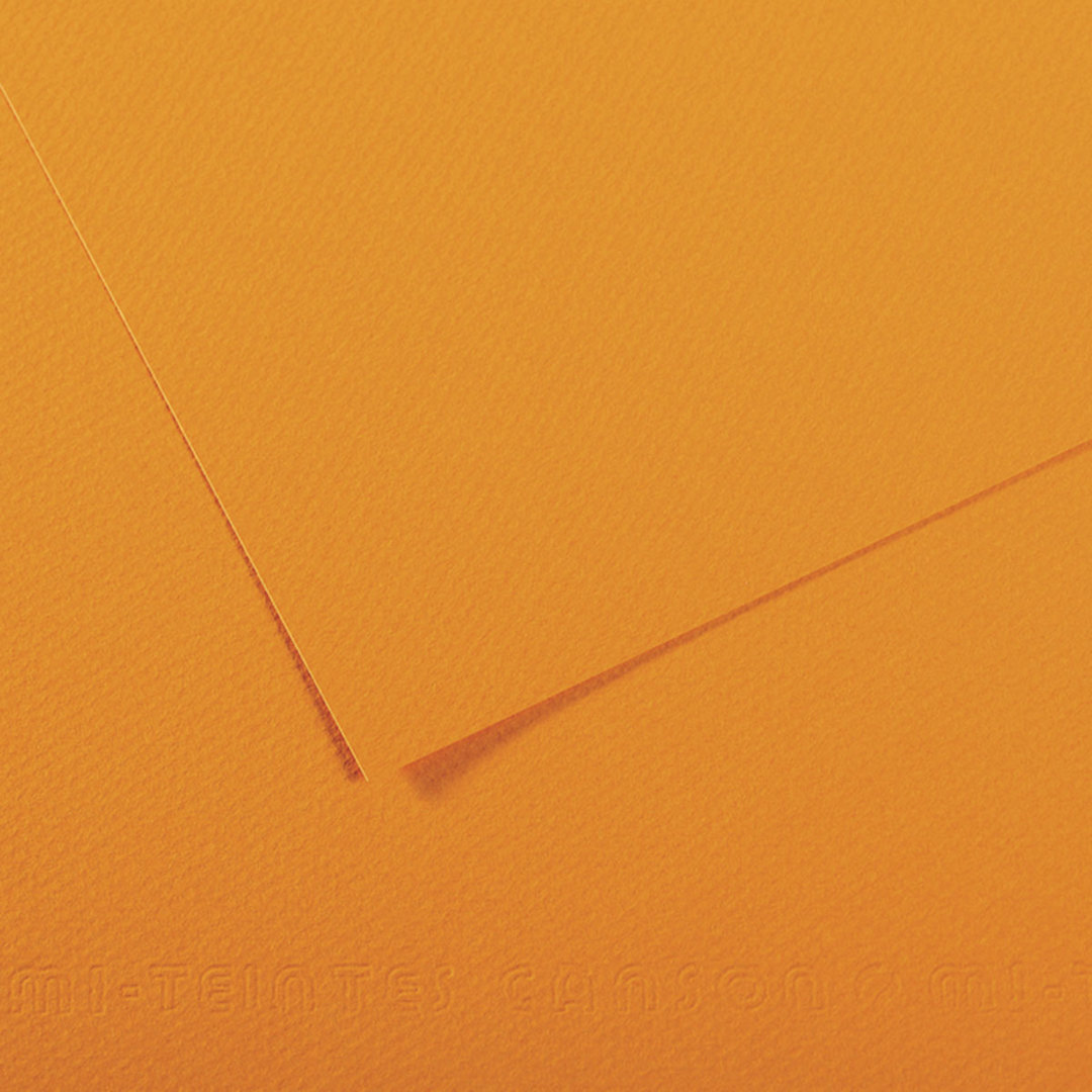 Open in modal - Canson Mi-Teintes Drawing Paper - 19" x 25", Cadmium Yellow, Single Sheet