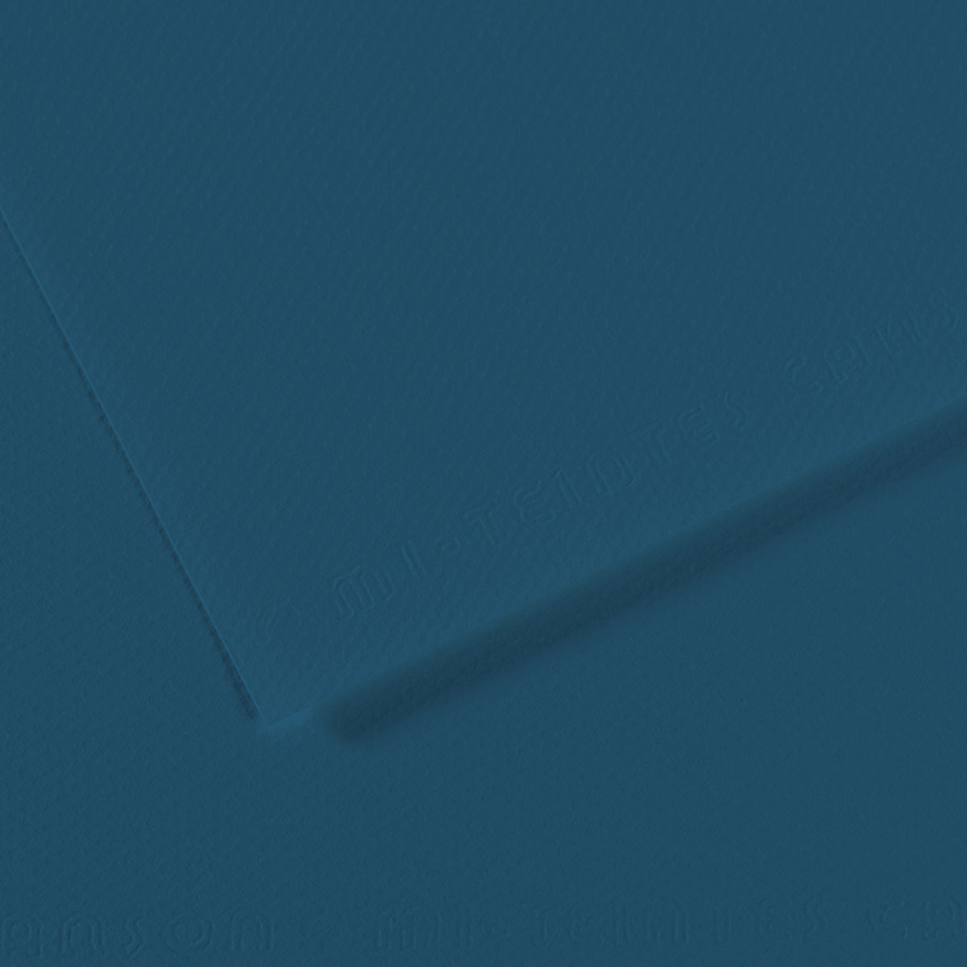 Open in modal - Canson Mi-Teintes Drawing Papers - 8-1/2" x 11", Petrol Blue, Pkg of 25 Sheets