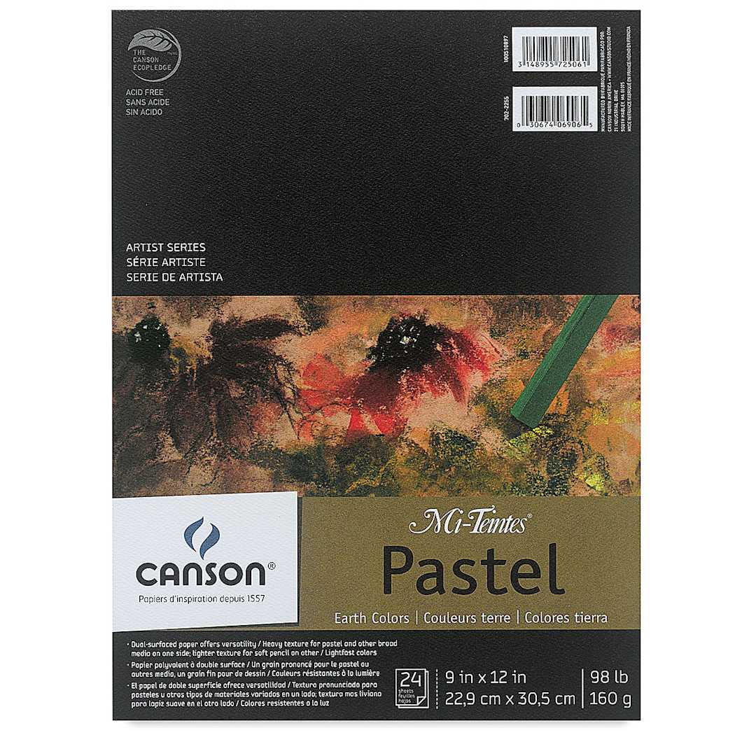 Open in modal - Canson Mi Teintes Drawing Papers - 9" x 12", Earth Tone, Pad, 24 Sheets