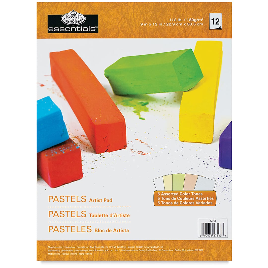 Open in modal - Royal & Langnickel Pastel Pad - 9" x 12", Assorted Colors, 12 Sheets