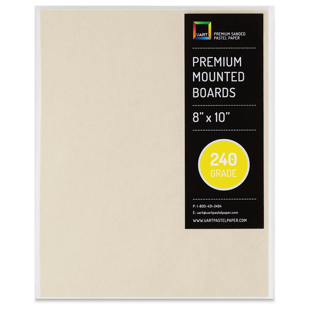 Open in modal - UArt Premium Sanded Pastel Paper Board - 8" x 10", Neutral, 240 Grit