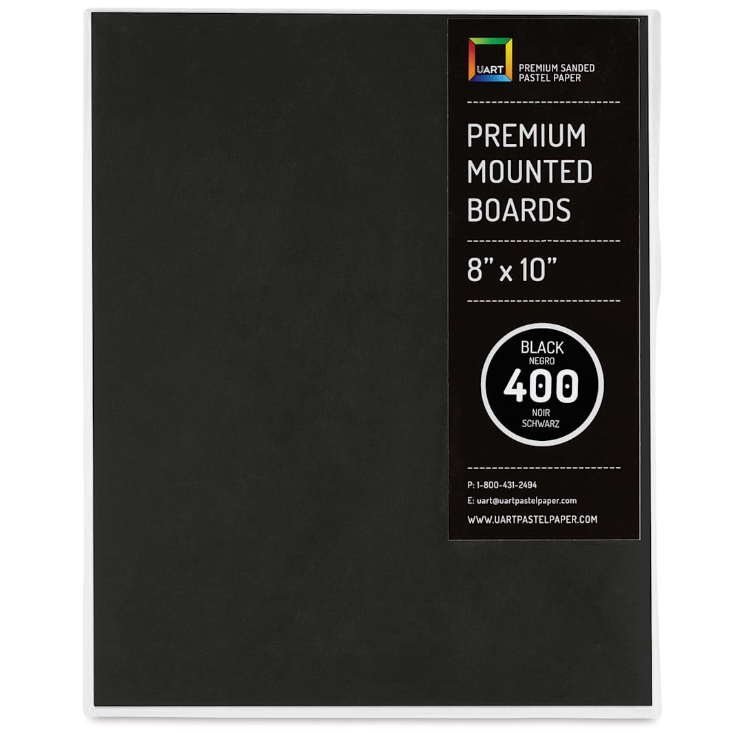 Open in modal - UArt Premium Sanded Pastel Paper Board - 8" x 10", Dark, 400 Grit
