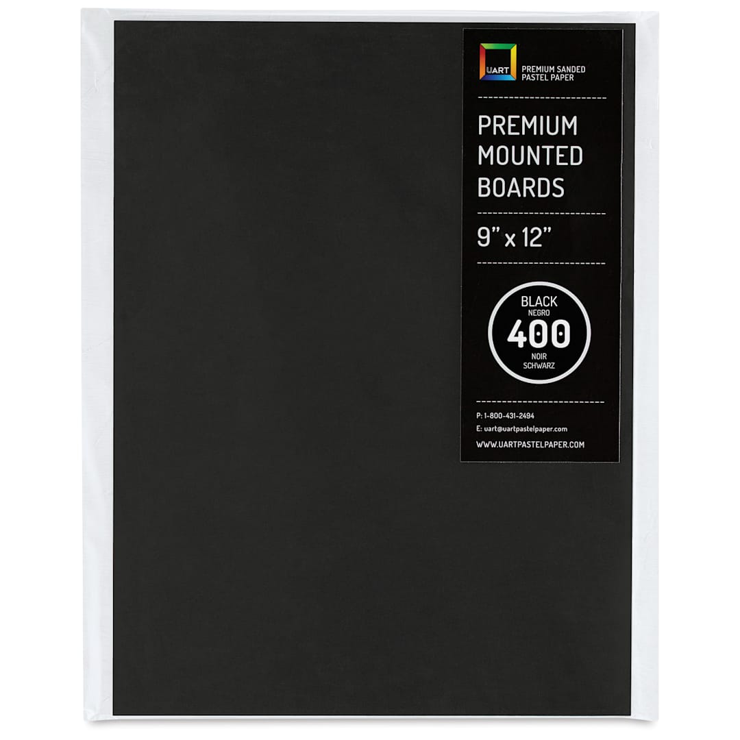 Open in modal - UArt Premium Sanded Pastel Paper Board - 9" x 12", Dark, 400 Grit