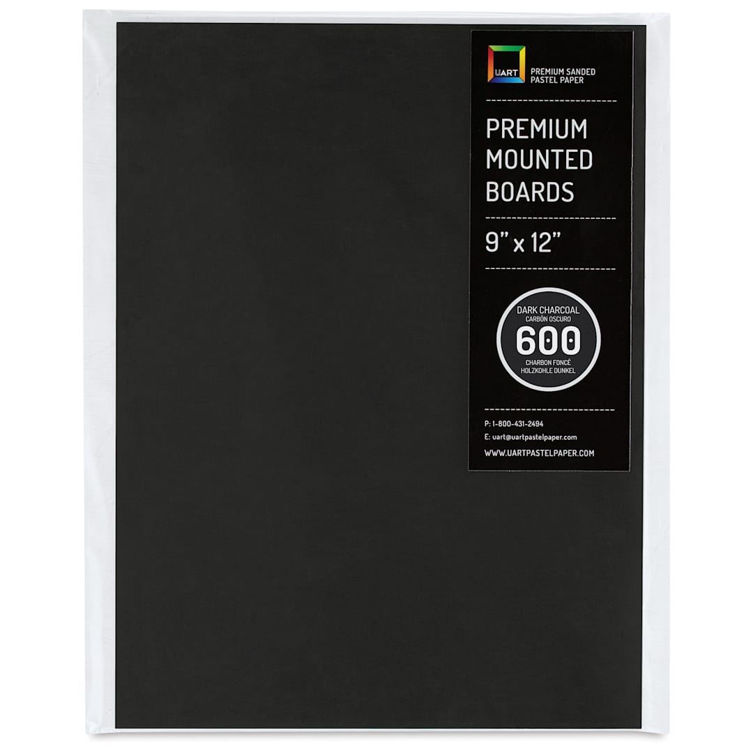 Open in modal - UArt Premium Sanded Pastel Paper Board - 9" x 12", Dark, 600 Grit