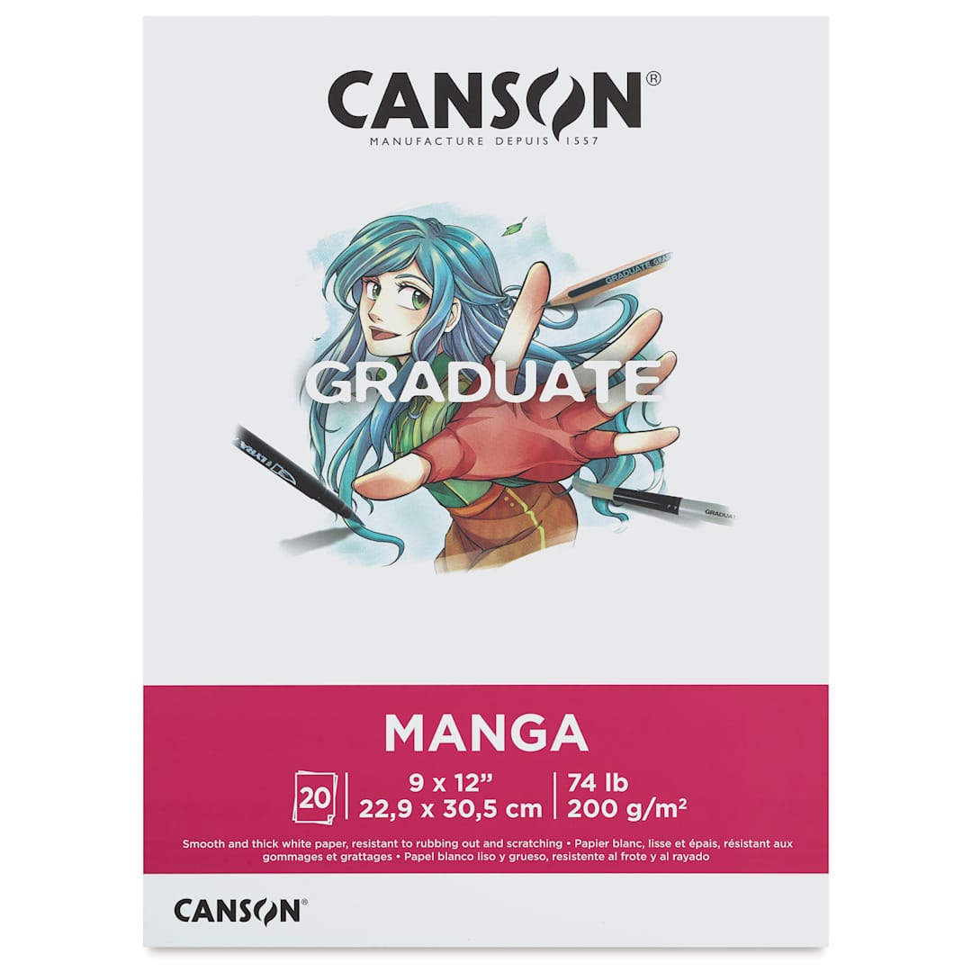 Open in modal - Canson Graduate Manga Pad - 9" x 12", 20 Sheets - front
