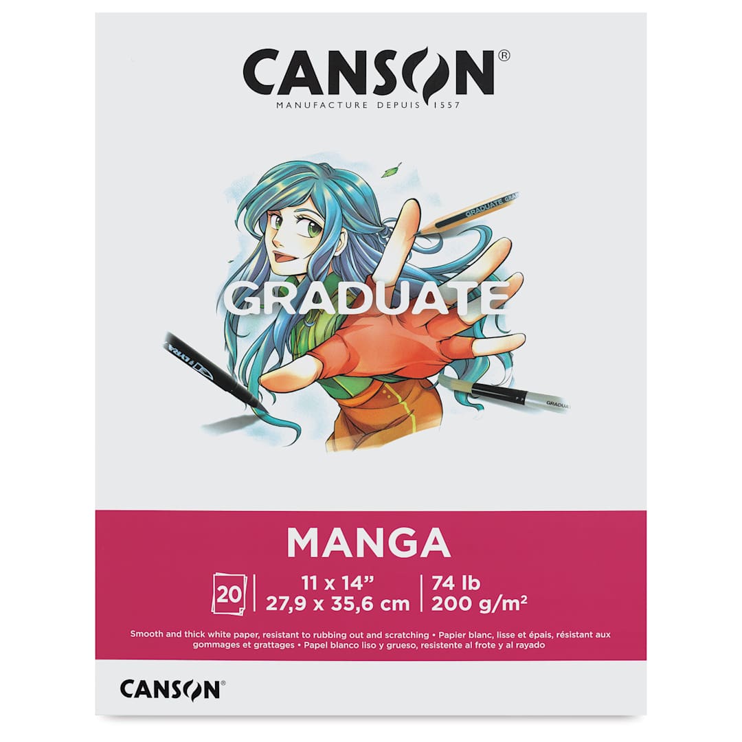 Open in modal - Canson Graduate Manga Pad - 11" x 14", 20 Sheets - front