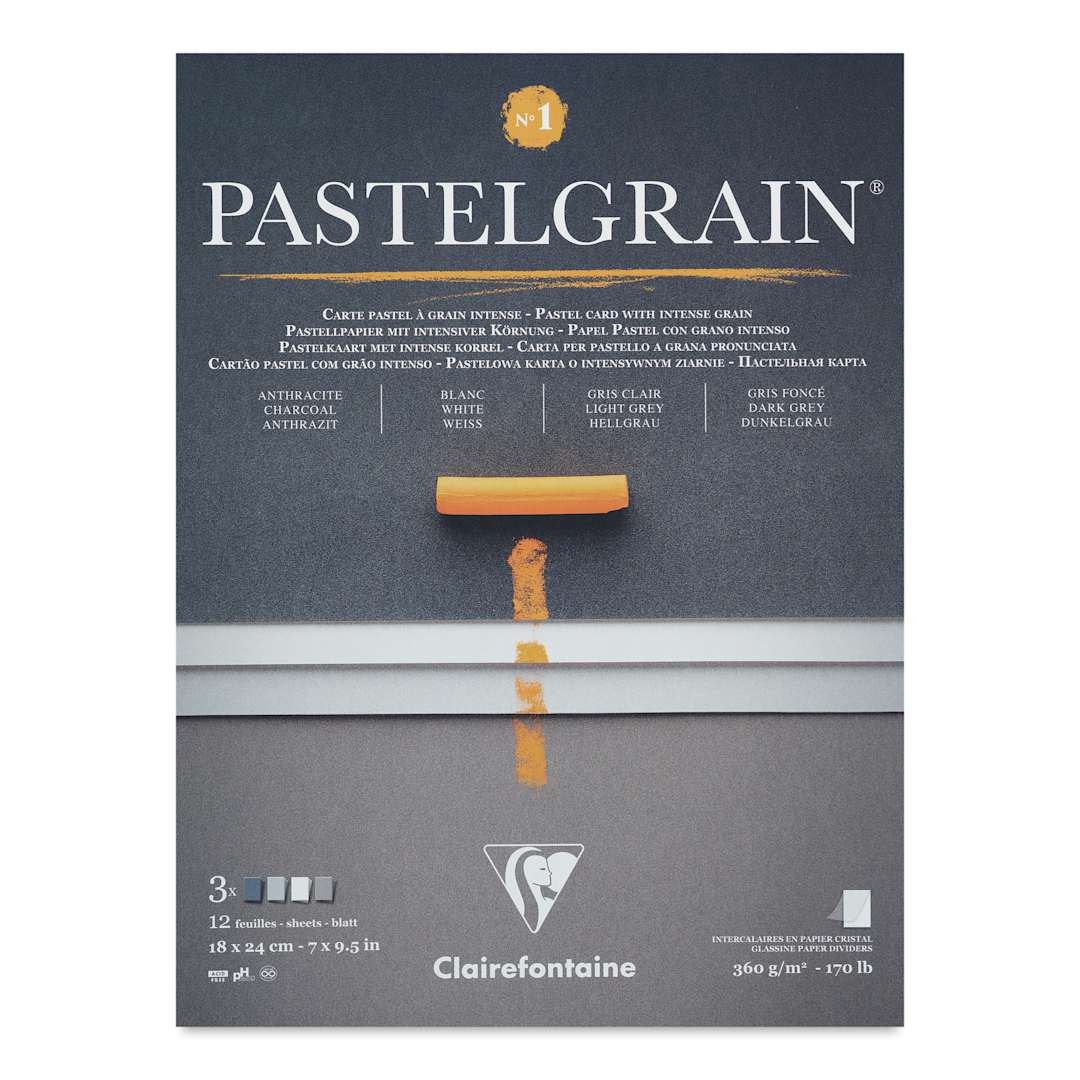 Open in modal - Clairefontaine Pastelgrain Paper Pad - 7" x 9-1/2", Palette No. 1, 12 Sheets
