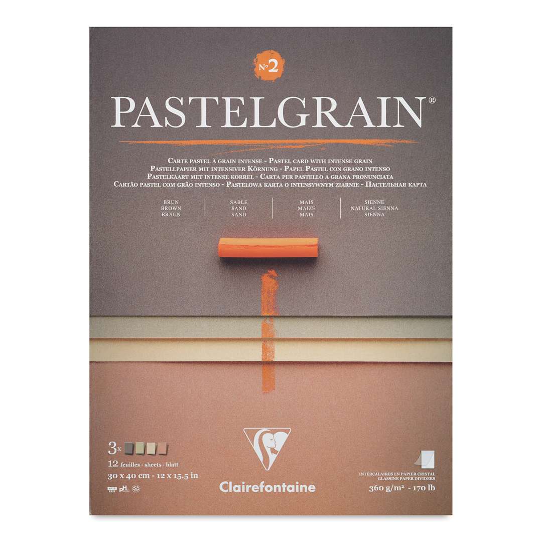 Open in modal - Clairefontaine Pastelgrain Paper Pad - 12" x 15-1/2", Palette No. 2, 12 Sheets