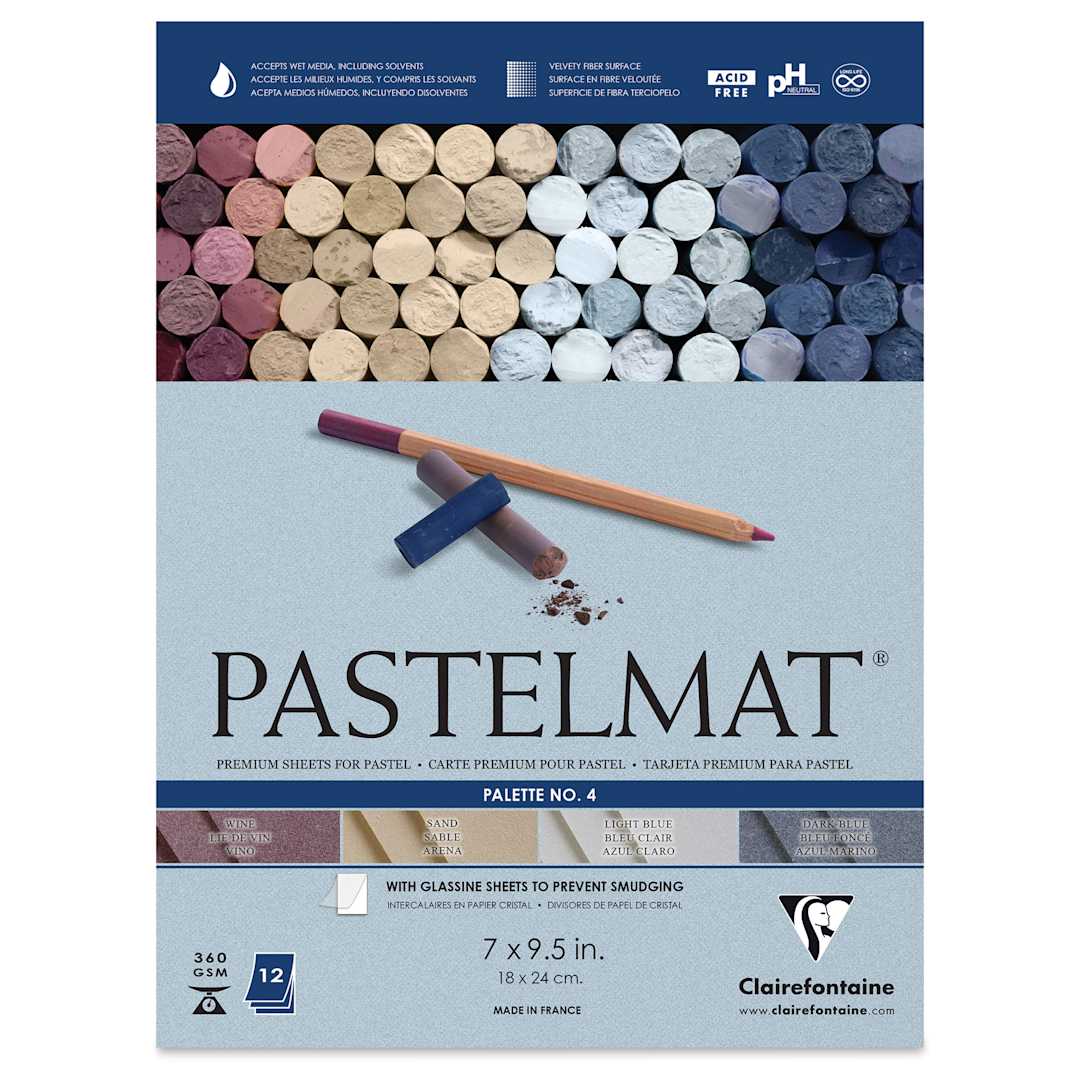 Open in modal - Clairefontaine Pastelmat Pad - Palette No. 4, 12 Sheets - front cover