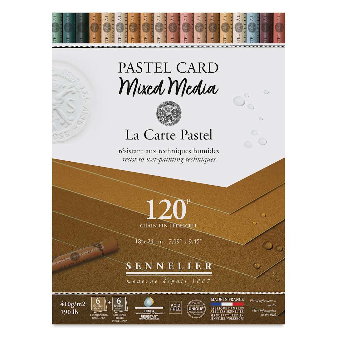 Open in modal - Sennelier La Carte Pastel Card Mixed Media Pad - Earth Tones, 7" x 9-1/2", front cover