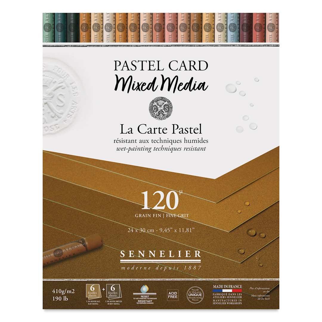 Open in modal - Sennelier La Carte Pastel Card Mixed Media Pad - Earth Tones, 9-1/2" x 12", front cover
