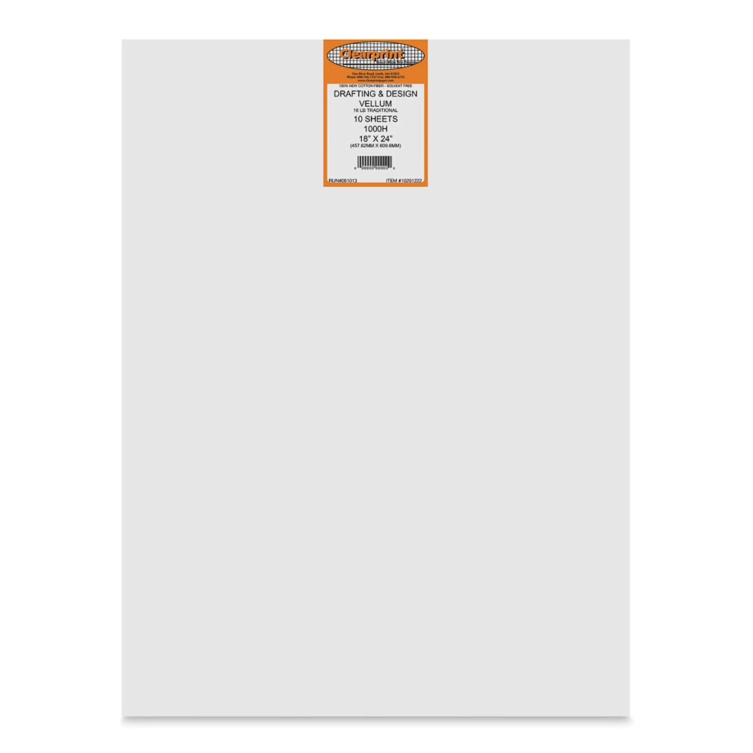Open in modal - Clearprint Drafting Velllum - 18" x 24", 10 Sheets