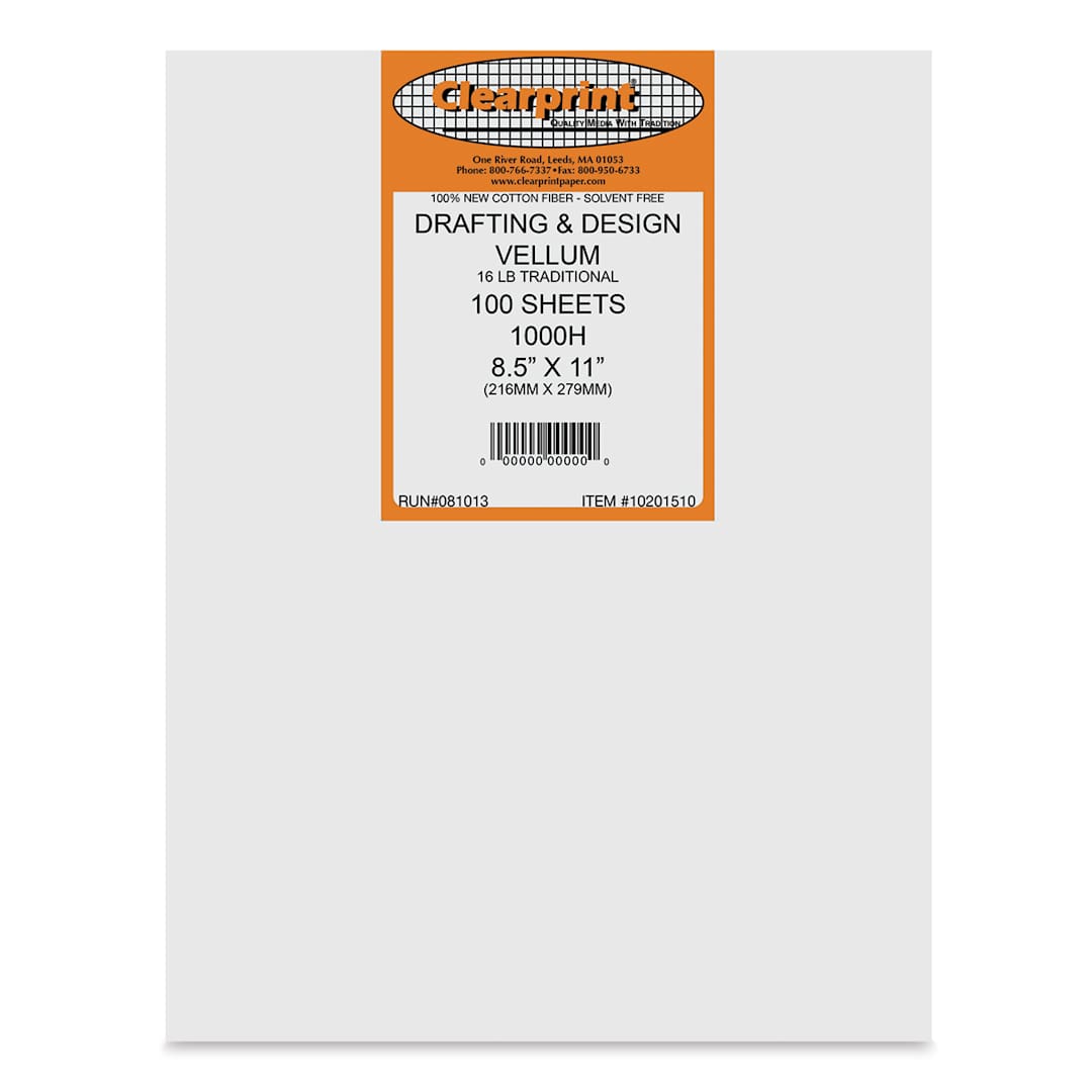 Open in modal - Clearprint Drafting Velllum - 8-1/2" x 11", 100 Sheets