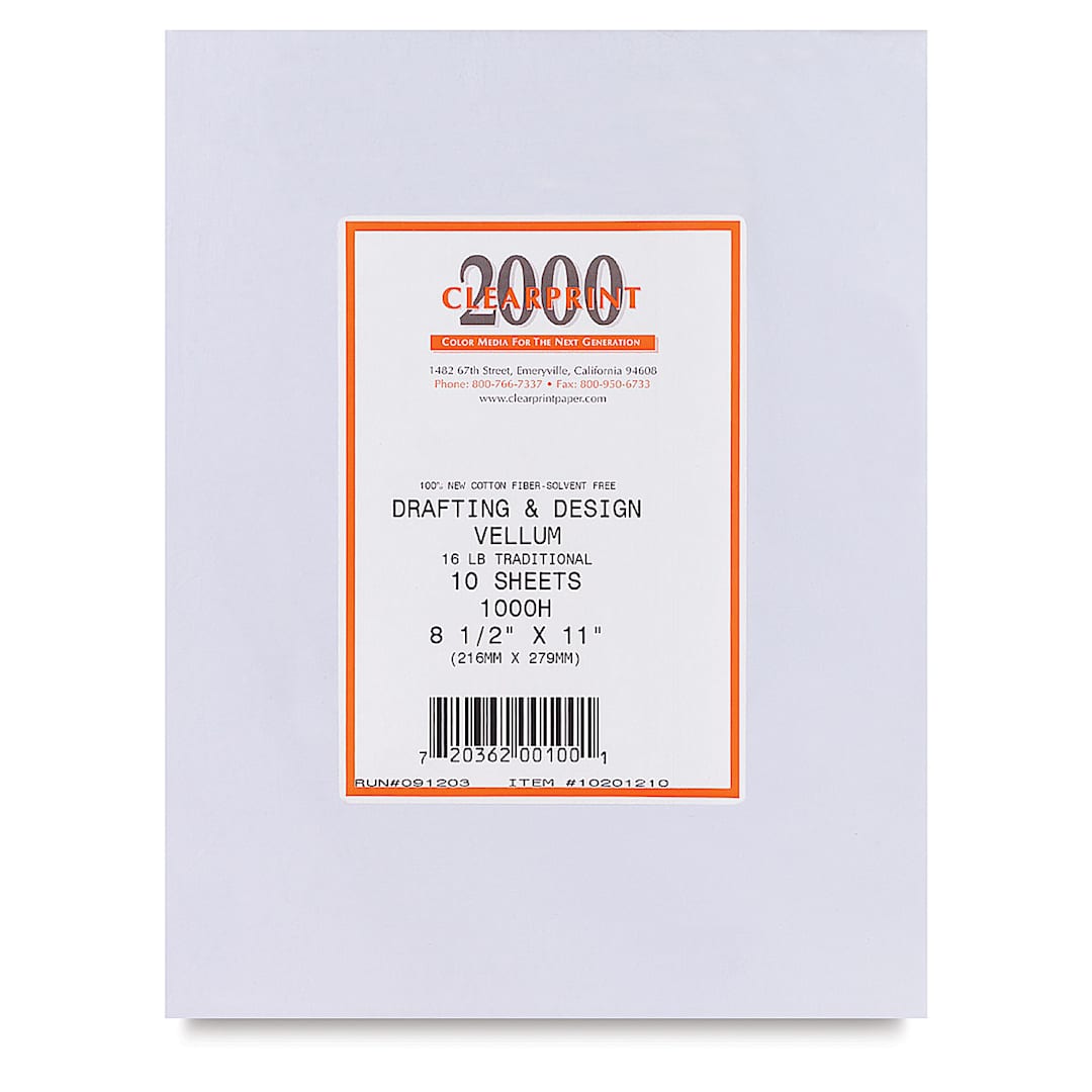 Open in modal - Clearprint Drafting Velllum - 8-1/2" x 11", 10 Sheets