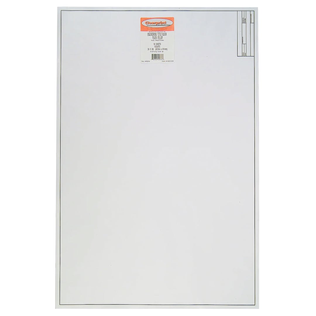 Open in modal - Clearprint Eng Vellum 1000Hts 24" x 36"/10 Stb