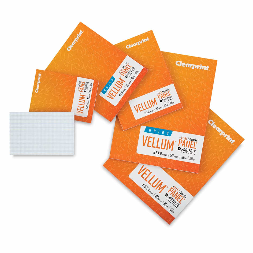 Open in modal - Clearprint Field Books - 6 sizes of Books shown, one open
