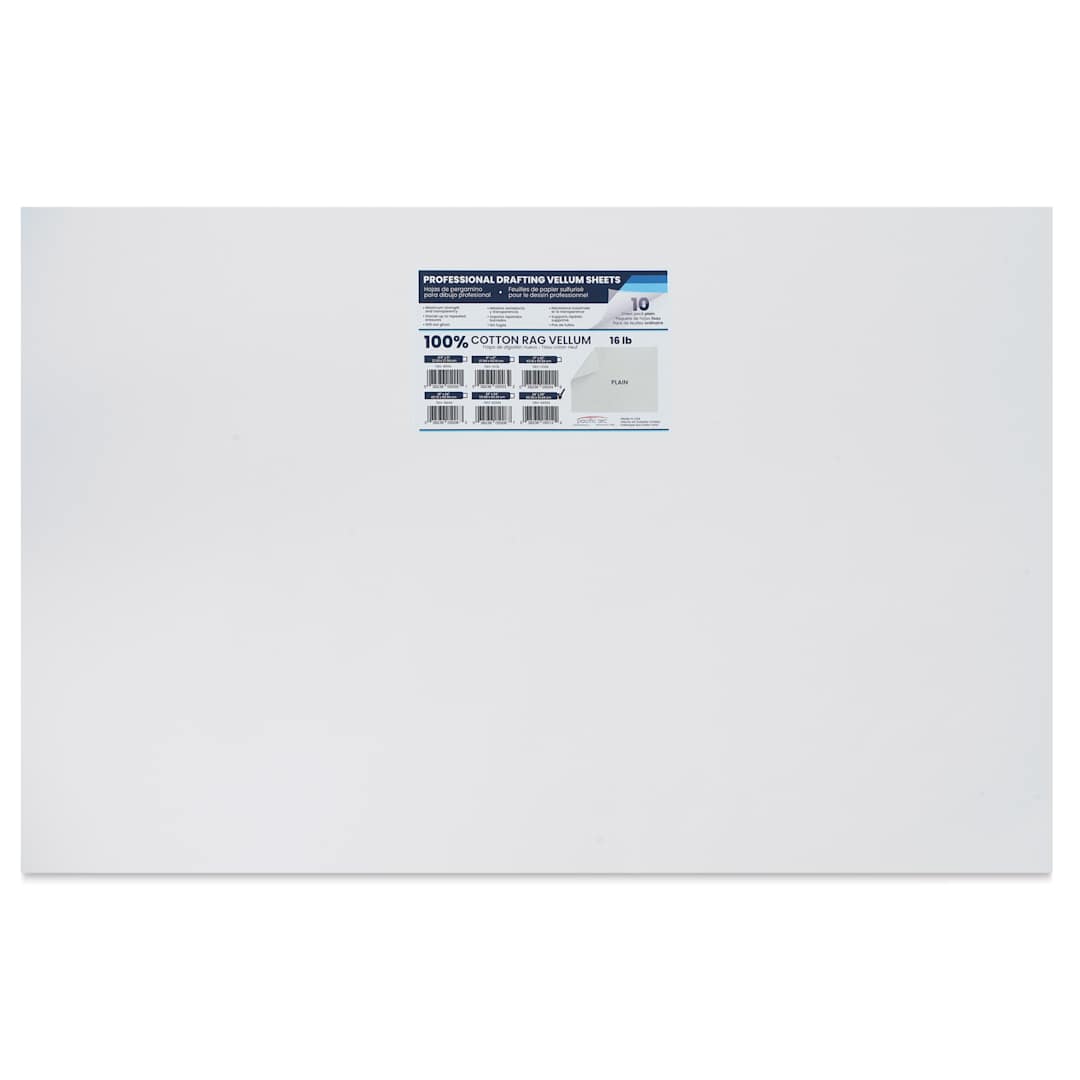 Open in modal - Pacific Arc Drafting Vellum Sheet Pack - 22" x 34", Pkg of 10, packaging
