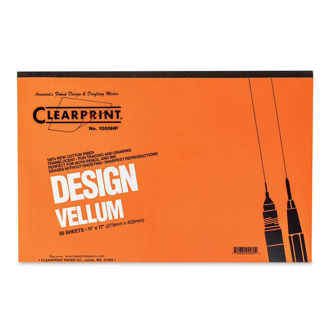 Open in modal - Clearprint 1000H Drafting Vellum Pad - 11" x 17", 50 Sheets, front