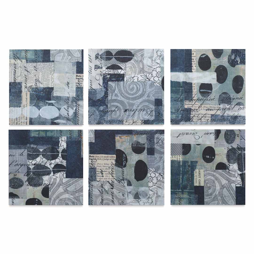 Open in modal - Yasutomo Karen Elaine Origami Paper Collage Pack - Black & White, Pkg of 24