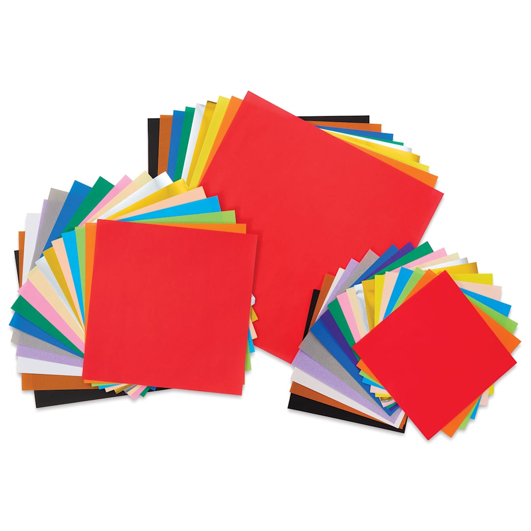 Open in modal - Aitoh Basic Origami Pack - Assorted Sizes, Medium, Pkg of 60 Sheets