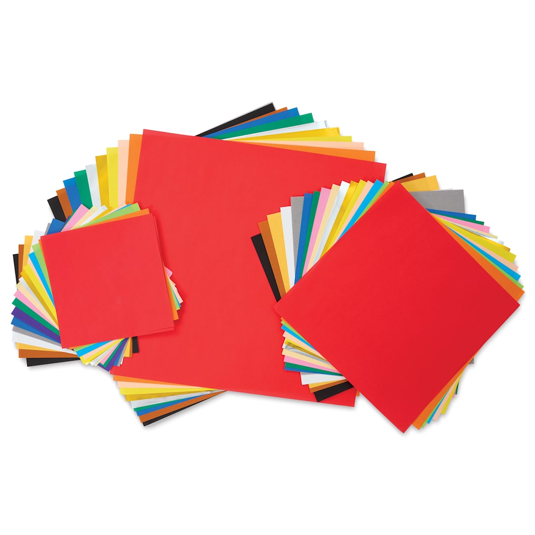 Open in modal - Aitoh Basic Origami Pack - Assorted Sizes, Large, Pkg of 60 Sheets