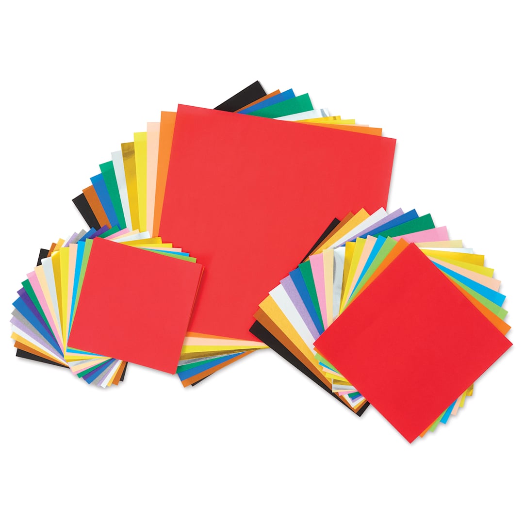 Open in modal - Aitoh Basic Origami Pack - Assorted Sizes, Small, Pkg of 60 Sheets