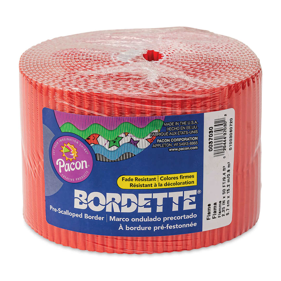 Open in modal - Bordette Scalloped Border - 2-1/4" x 50 ft, Flame Red