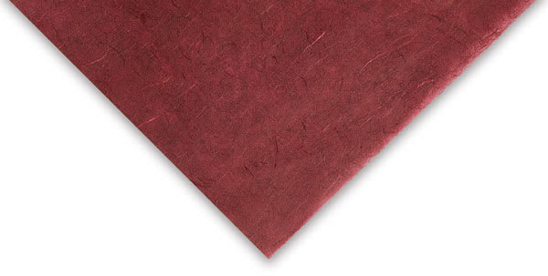 Open in modal - Black Ink Thai Unryu Paper - 25'' x 37'', Burgundy