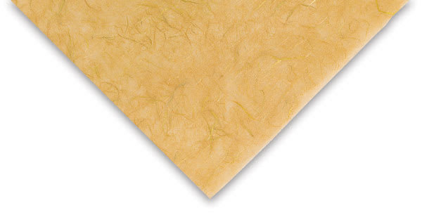 Open in modal - Black Ink Thai Unryu - 25'' x 37'', Yellow Chiffon