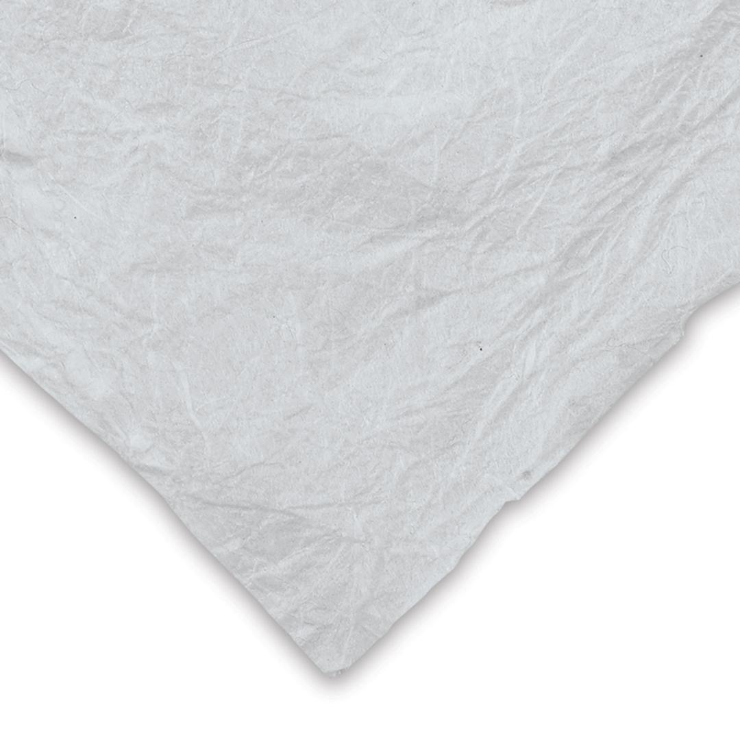 Open in modal - Black Ink Soft Unryu Paper - Corner of White sheet to show color and texture