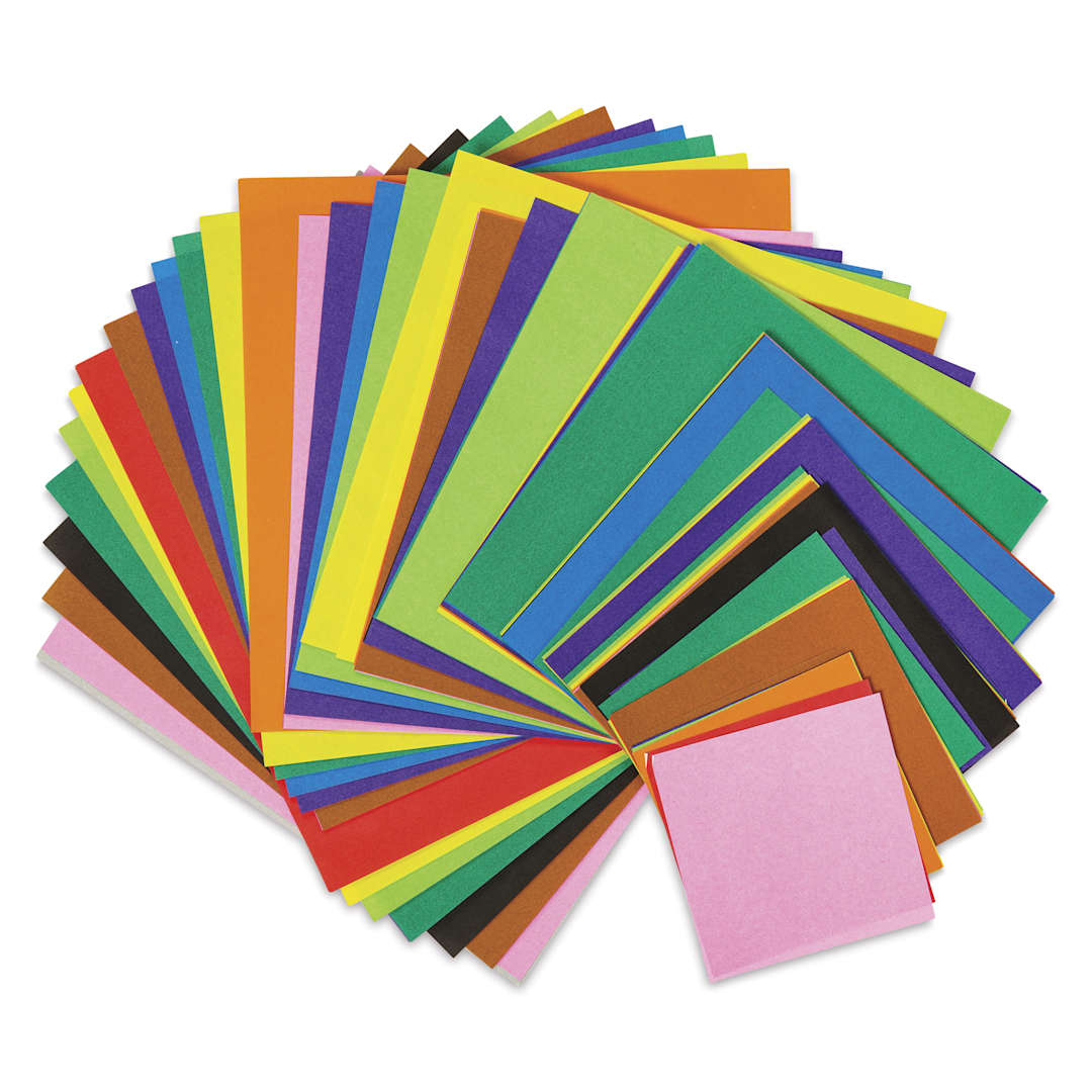 Open in modal - Aitoh Ten Size Origami Paper Pack - Assorted, Pkg of 100, out of packaging