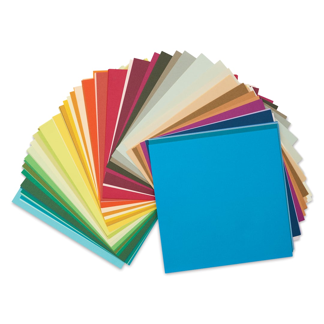 Open in modal - Aitoh Birei Solid Core Origami Paper - 5-7/8" x 5-7/8", Assorted, Pkg of 100