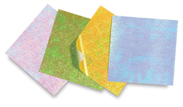 Open in modal - Aitoh Opalescent Foil Origami Project Paper - 4 sheets shown in row

