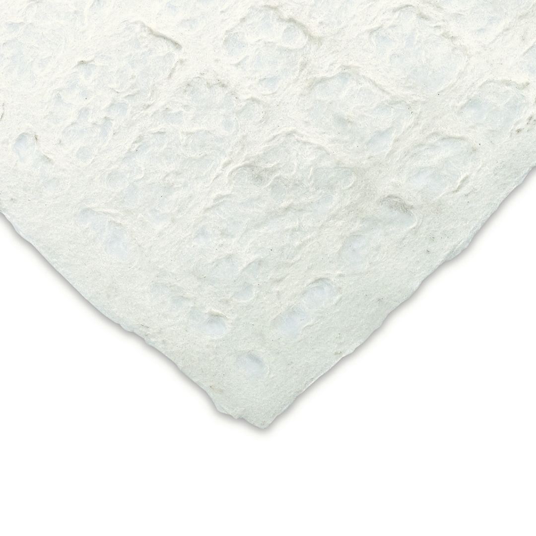 Open in modal - Black Ink Thai Lace Window Pane Paper - Closeup of corner of paper showing Window pane effect
