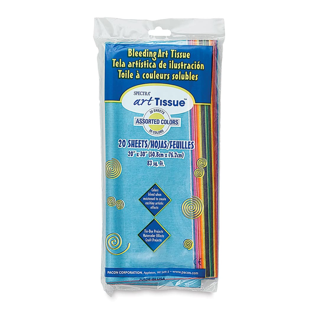 Open in modal - Spectra Deluxe Bleeding Art Tissue - 20" x 30", Assorted, 20 Sheets
