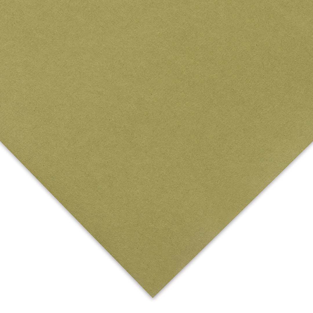 Open in modal - Awagami Shin Inbe Colored Paper - 21" x 31", Olive, Single Sheet