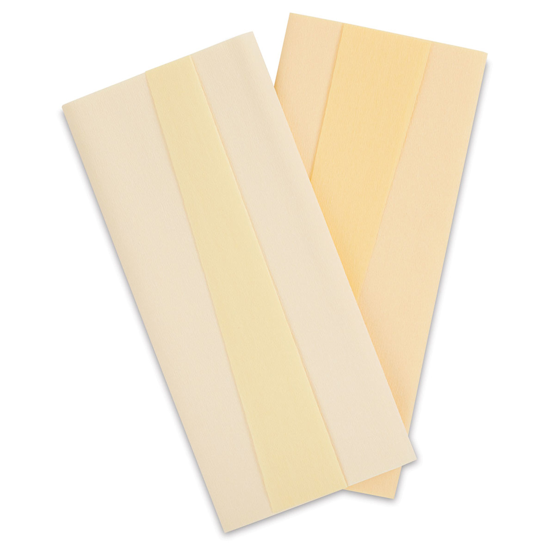 Open in modal - Lia Griffith Crepe Paper - Both sides of Pkg of 2 Sheets of White and Vanilla Color paper shown