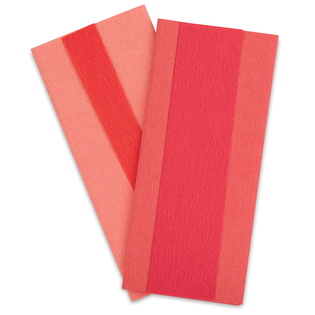 Open in modal - Lia Griffith Crepe Paper - Both sides of Pkg of 2 Sheets of Strawberry Color paper shown