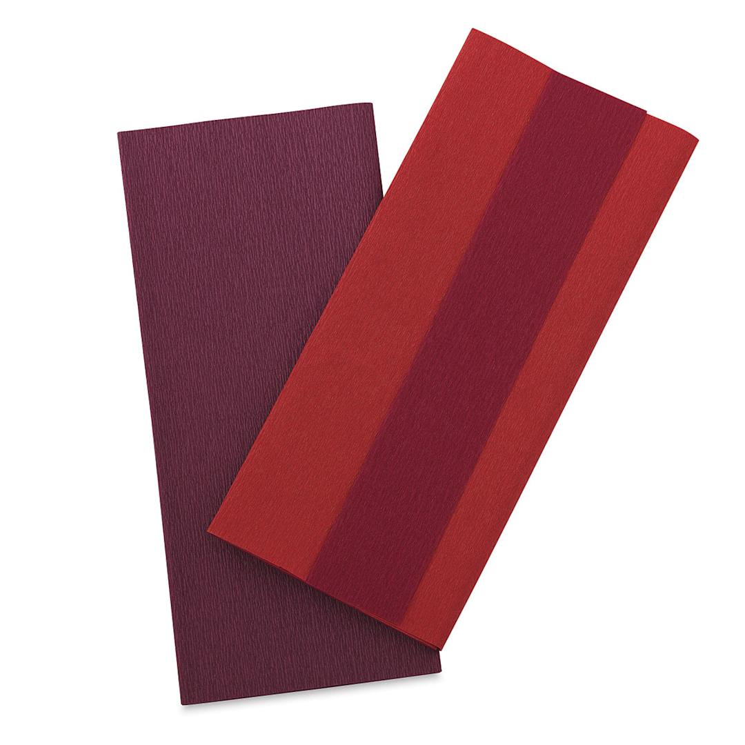 Open in modal - Lia Griffith Crepe Paper - Both sides of Pkg of 2 Sheets of Cherry Color paper shown