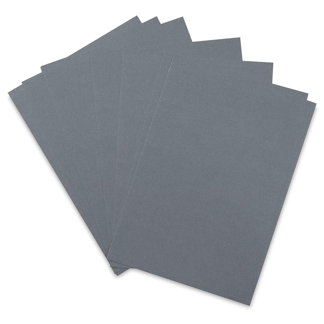 Open in modal - Fabriano Cocktail Paper - Several sheets of Dorian Gray color shown fanned