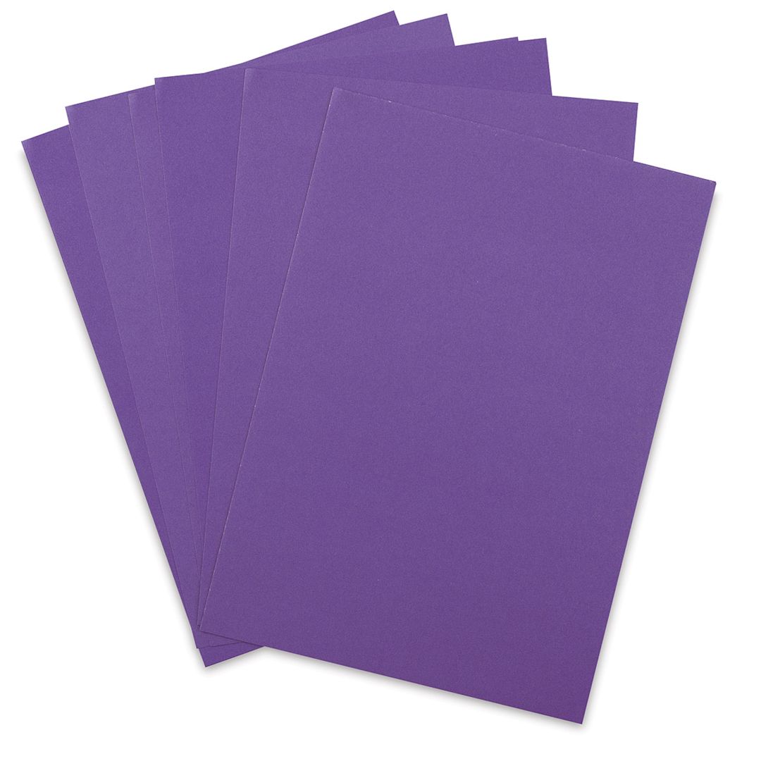 Open in modal - Fabriano Cocktail Paper - Several sheets of Purple Rain color shown fanned