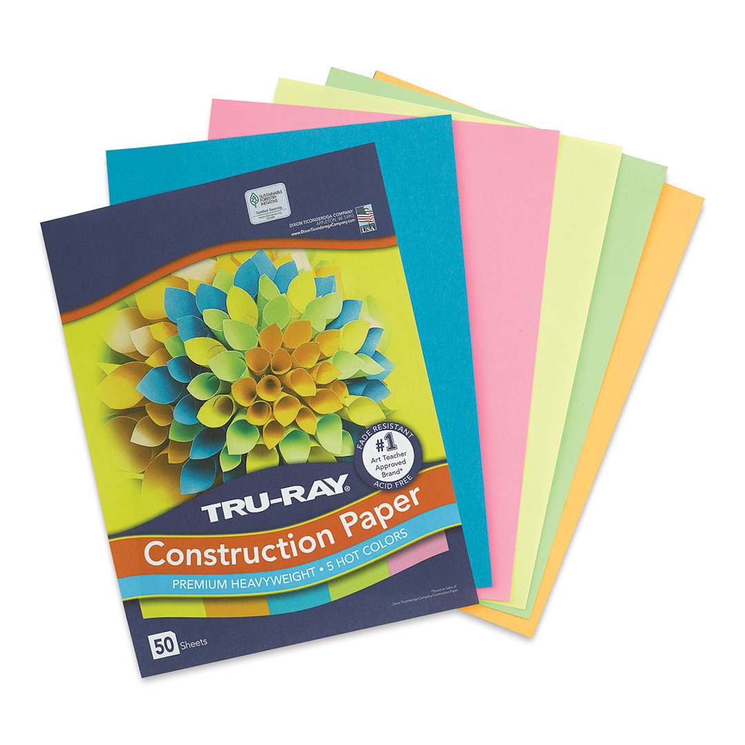 Open in modal - Pacon Tru-Ray Construction Paper - 9" x 12", Assorted Hot Colors, 50 Sheets