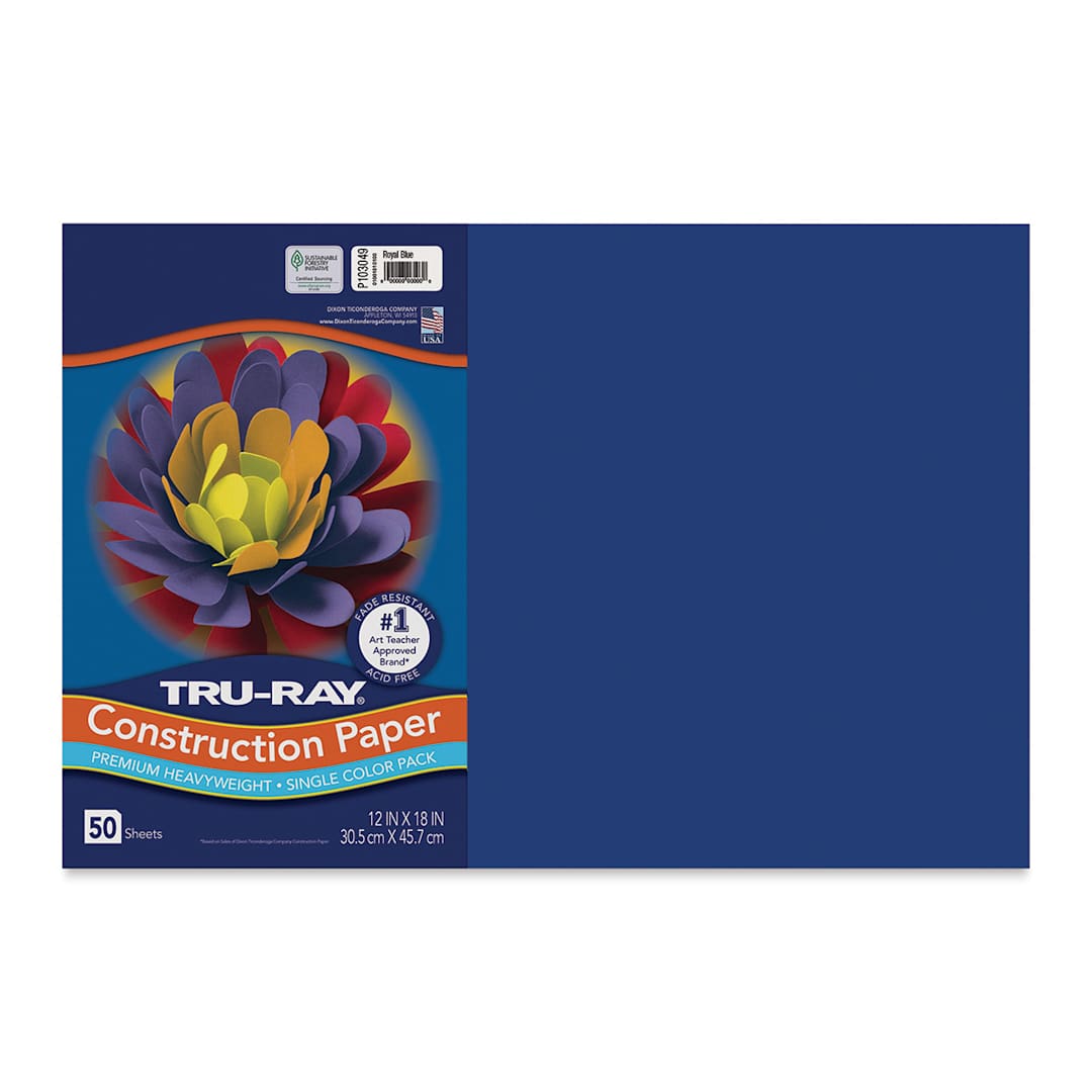 Open in modal - Pacon Tru-Ray Construction Paper - 12" x 18", Royal Blue, 50 Sheets