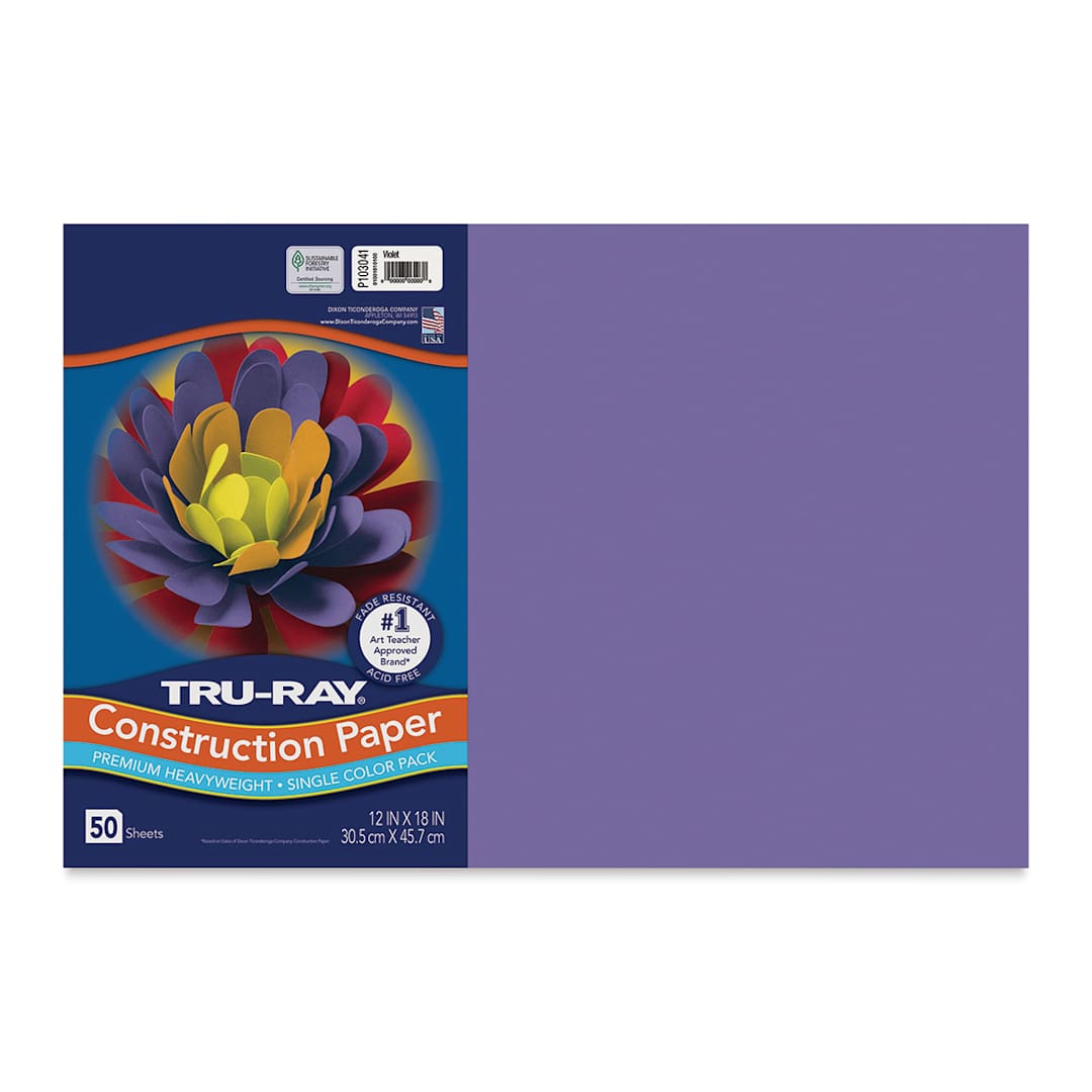 Open in modal - Pacon Tru-Ray Construction Paper - 12" x 18", Violet, 50 Sheets