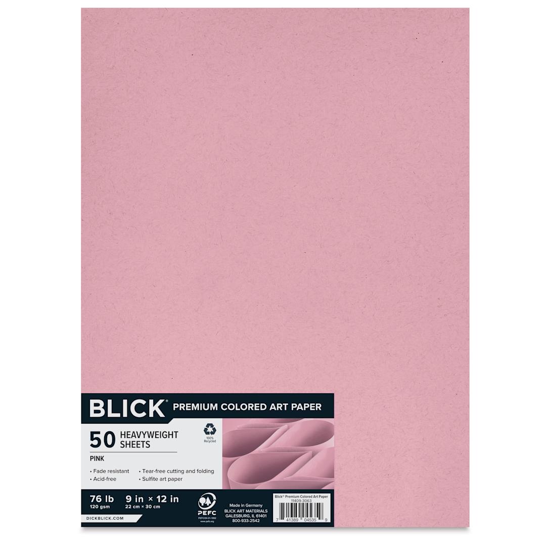Open in modal - Blick Premium Colored Art Paper - 9" x 12", Pink, 50 Sheets